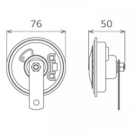 Claxon electromagnetic 12v 3.5a ton inalt
